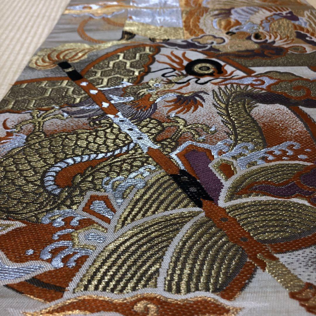 丸帯　龍柄