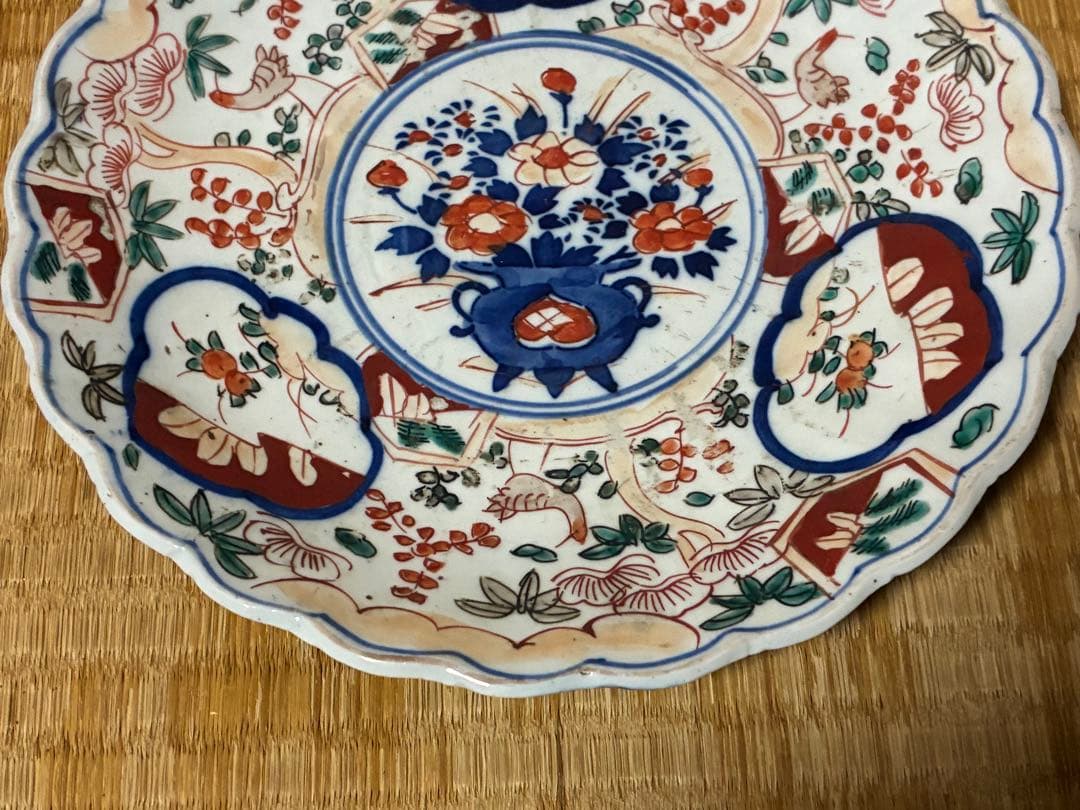 古伊万里 伊万里 龍紋 色絵 中皿 二枚 まとめて 時代物