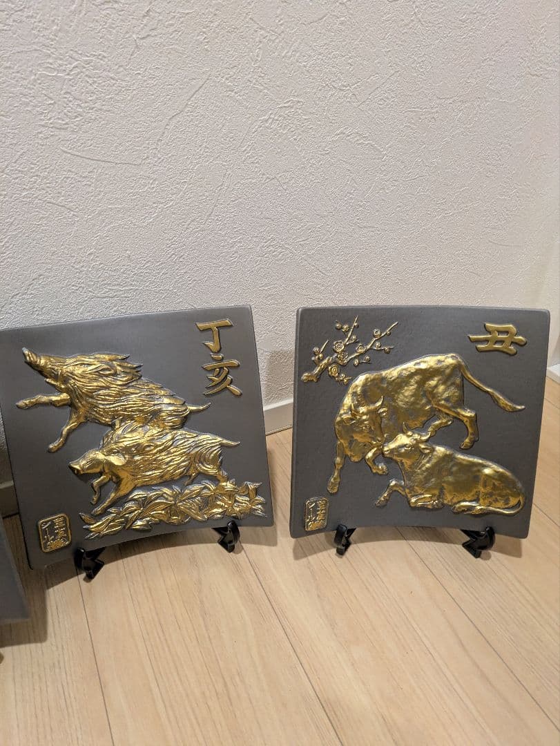 丙午瓦 干支瓦 置物 飾り Zodiac Roof Tile縁起物 瓦 置物